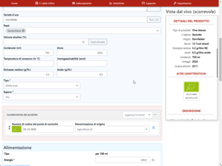 E Modificare o creare l'etichetta. I campi obbligatori devono essere compilati. I valori possono essere modificati in qualsiasi momento. E Modificare o creare l'etichetta. I campi obbligatori devono essere compilati. I valori possono essere modificati in qualsiasi momento.